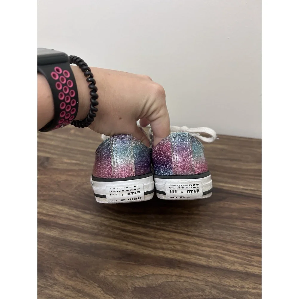 Converse‎ Youth 1 Chuck Taylor All Star Low Rainbow Glitter Shoes Sneakers